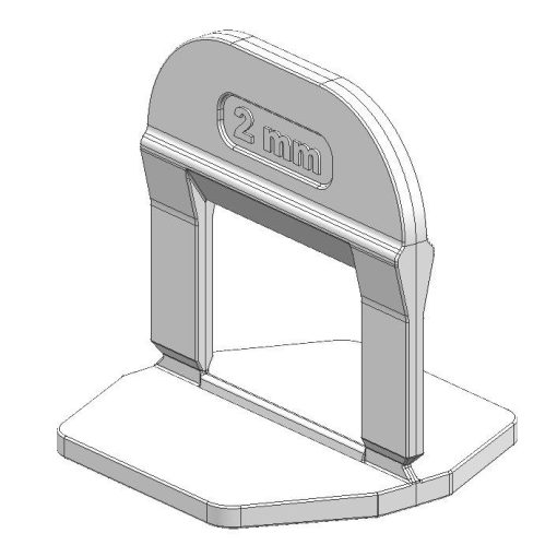 Tile leveling system clips 2 mm grout size TLS PRO